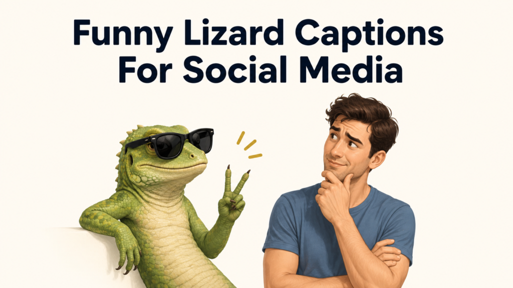 Funny Lizard Captions For Social Media