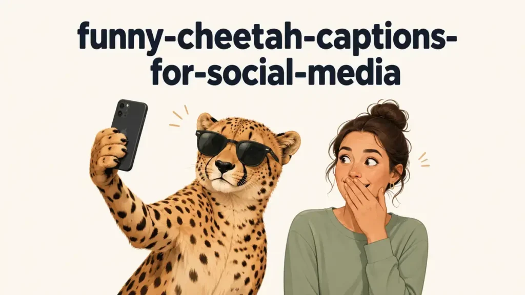 Funny Cheetah Captions For Social Media