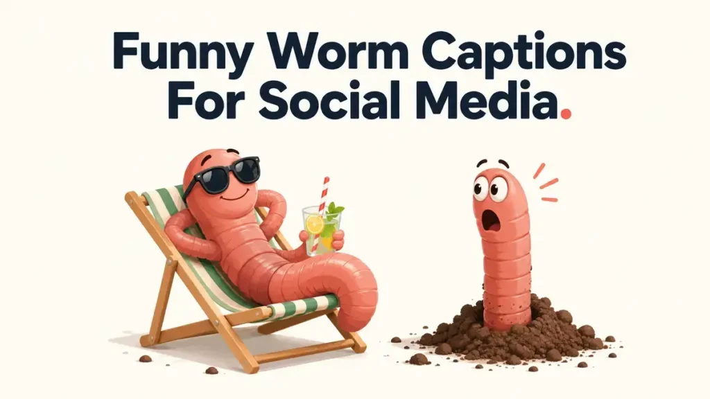 Funny Worm Captions For Social Media