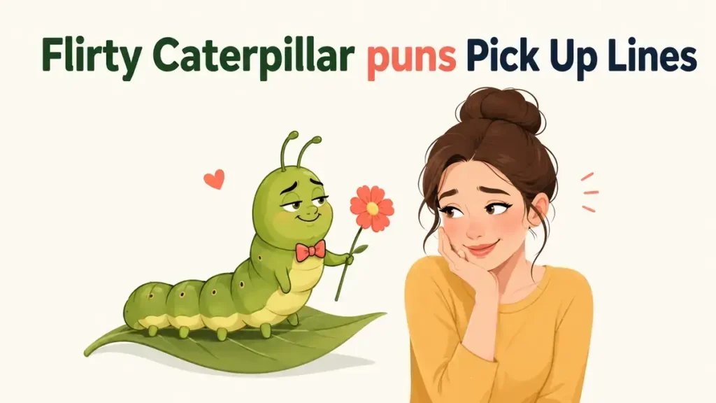 Flirty Caterpillar puns Pick Up Lines