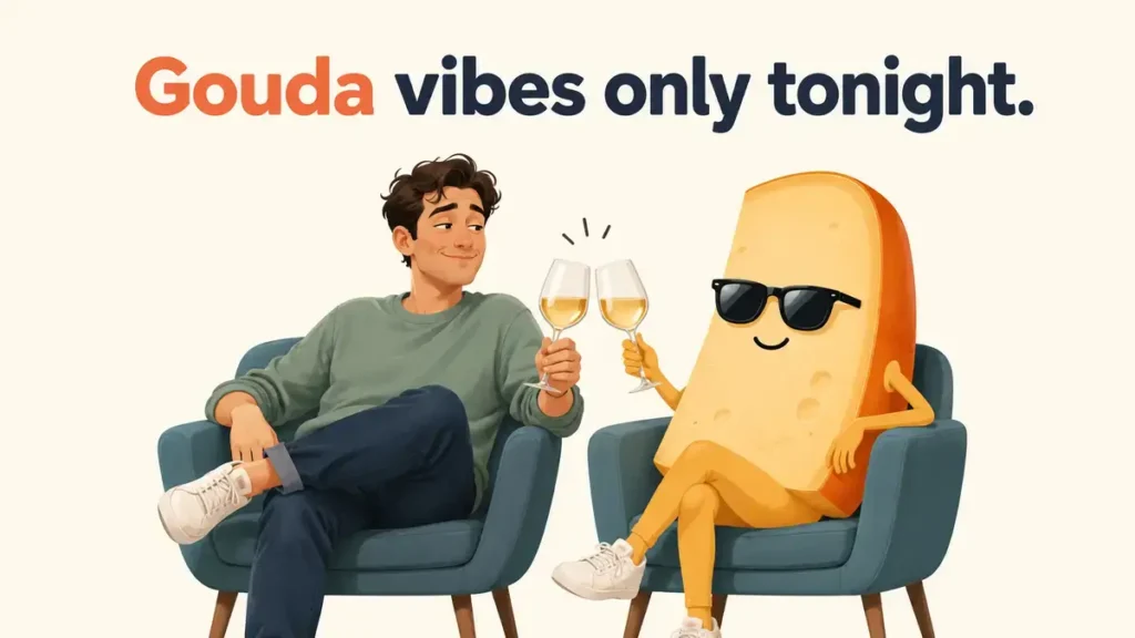Funny Gouda Cheese For Social Media