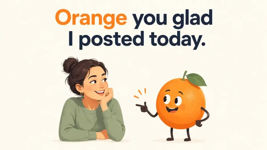 Funny Orange Captions For Social Media