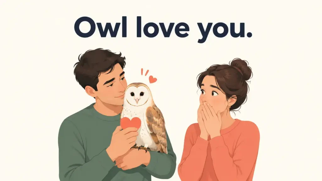 Short Owl Puns For Romantic Captions