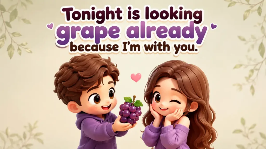 Romantic Grape Puns For Date Night