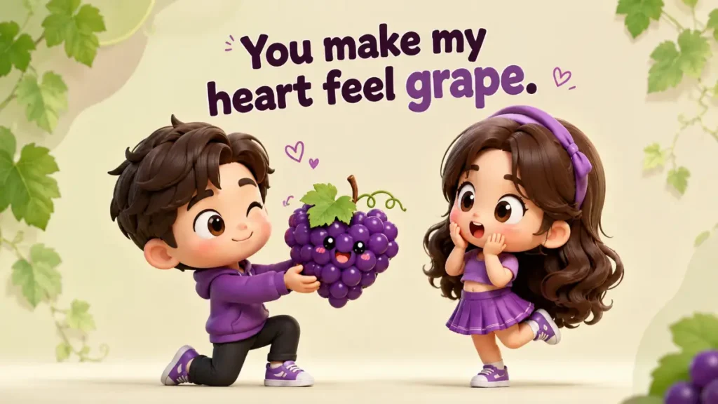 Grape Puns For Sweet Love Messages
