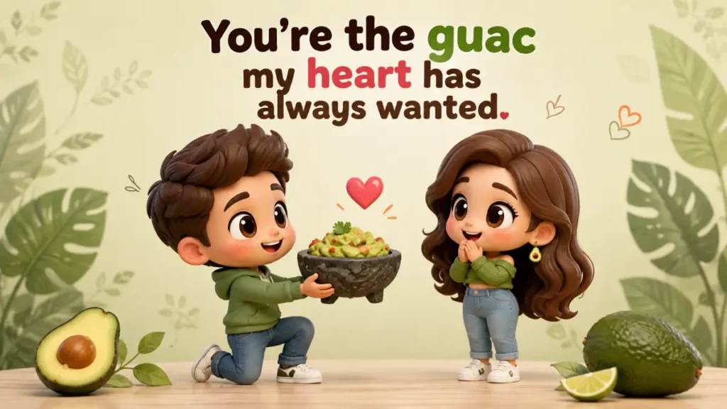 Cheesy Guacamole Puns For Love Notes.