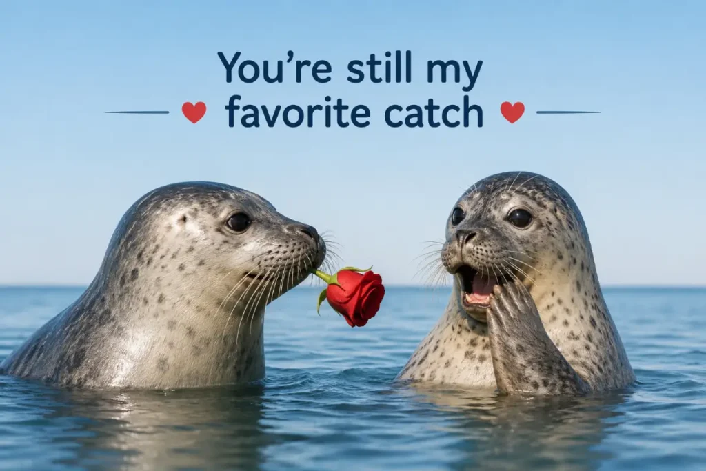 Romantic Seal Puns For Anniversary Cards