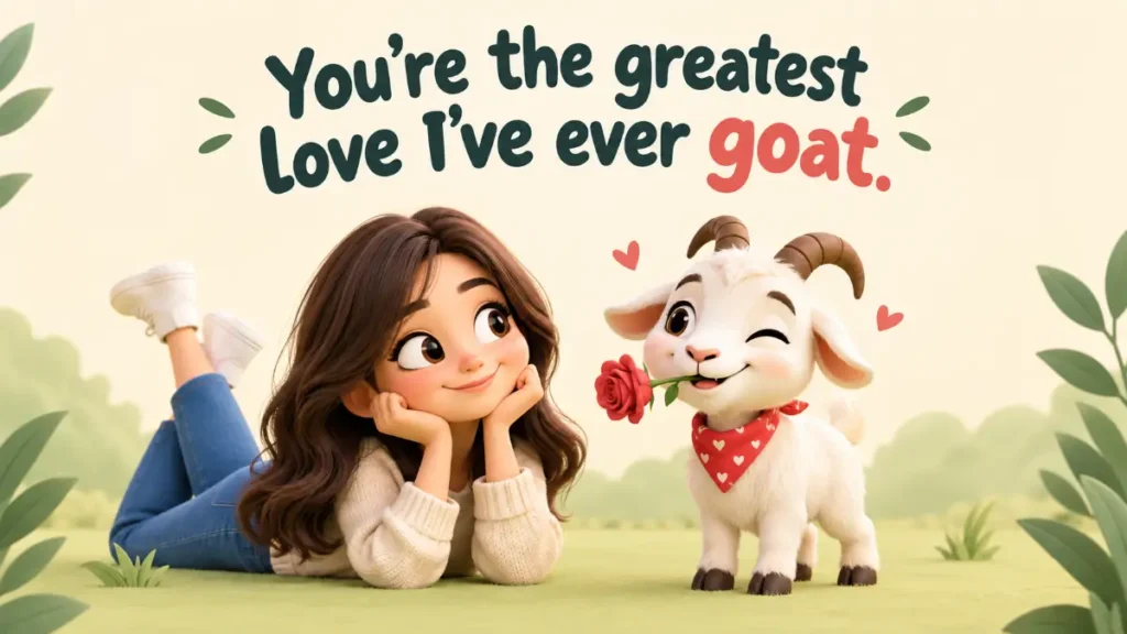 Sweet Goat Puns For Love Notes